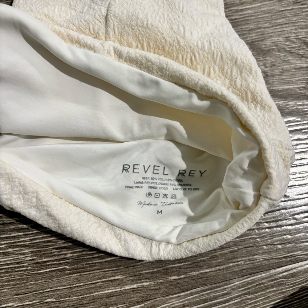 Revel Rey Abigal Bikini Top and Bottom in Cream Snake, Size M, L - Picture 3 of 6